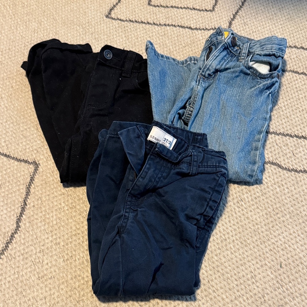 Lot of 3 Old Navy and Children’s Place Toddler Boy Pants Size 3T